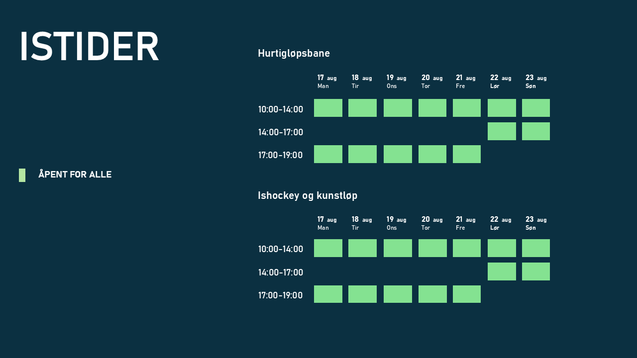 Sommeris Timeplan UKE 3